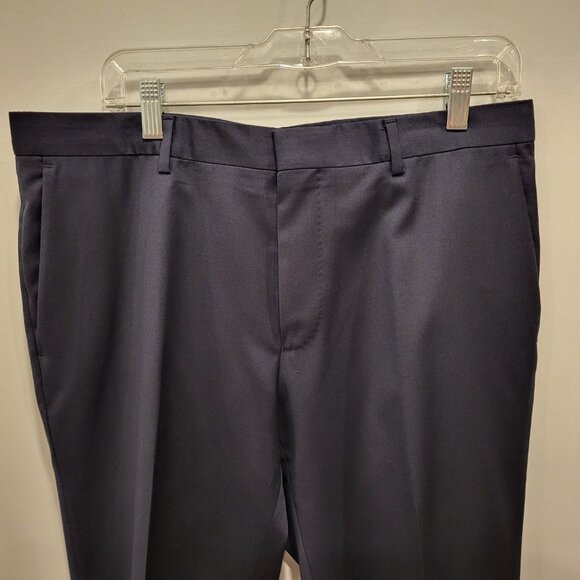 Hugo Boss Navy Blue Men's Wool Trousers Size 36 - Picture 1 of 11